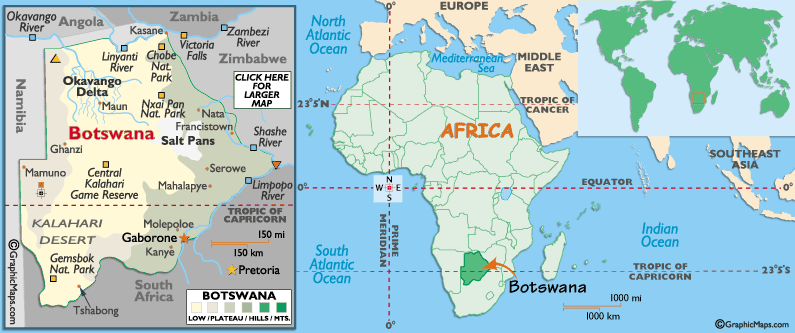 Botswana in Africa and the world